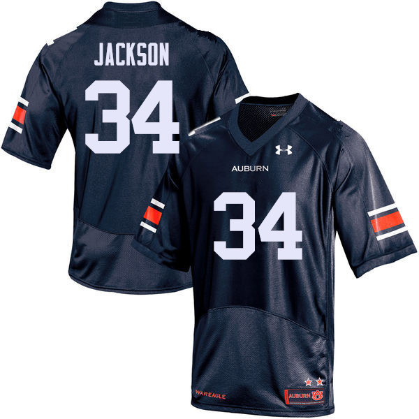 Auburn Tigers Men's Bo Jackson #34 Navy Under Armour Stitched College NCAA Authentic Football Jersey JVI8374OI